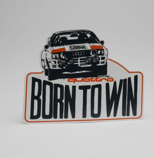 Genuine Audi Tradition Born To Win - Quattro Sticker - A16-1817