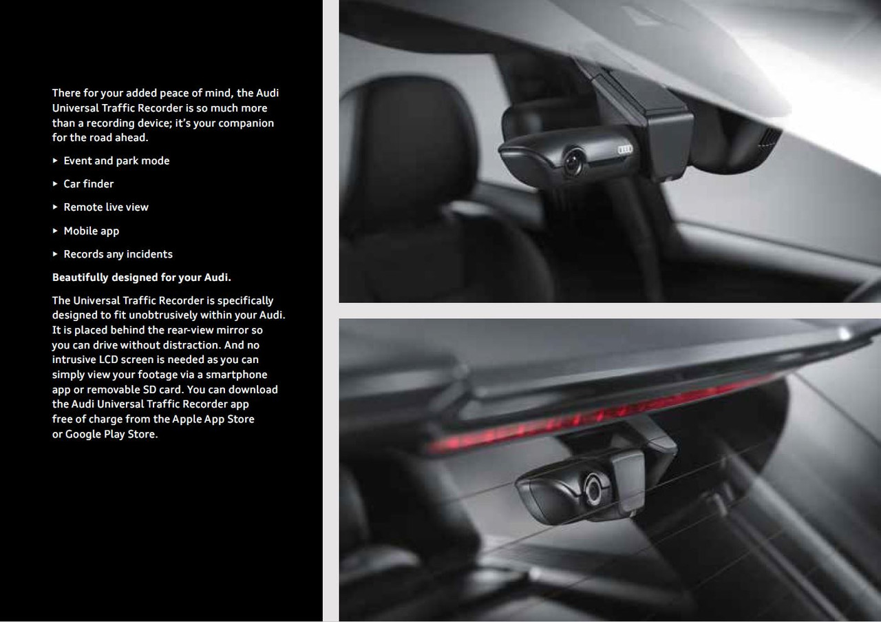 Genuine Audi Dual UTR 2.0 Camera Universal Traffic Recorder  Dash Cam 4G0063511H (including wiring kit)