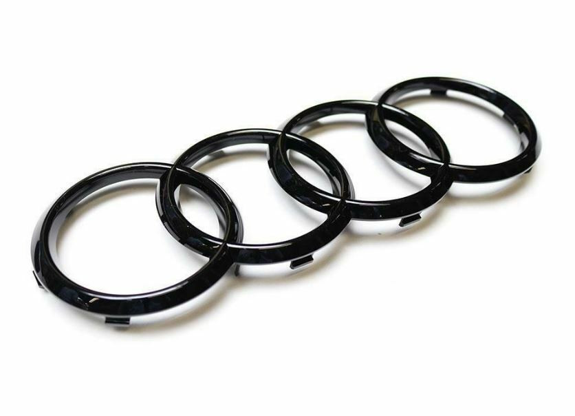 Audi Front Grille 'Rings' Emblem in Gloss Black 8J0853605B T94