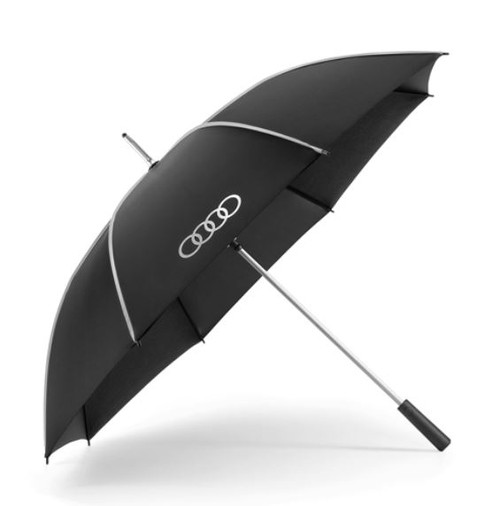 Genuine Audi Umbrella, large, black/silver, Audi Rings collection