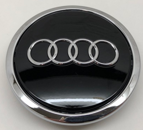 Wheel hub, center wheel cover for Audi cars 61mm black glossy