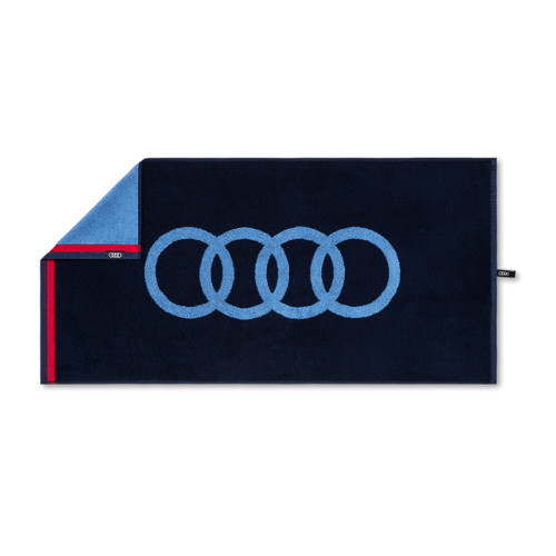 Audi Towel, dark blue, 80 x 150 cm, Four Rings collection