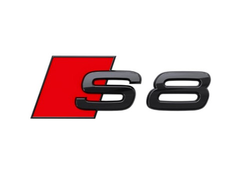 Audi S8 gloss black rear badge/emblem