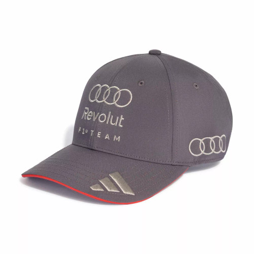 Official Audi Formula One cap with adidas branding and curved visor  - GREY