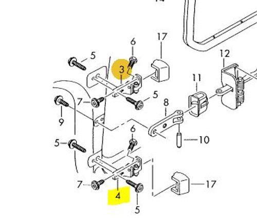 New Genuine Audi A2 Right hand side upper/lower door hinge 8Z0831402D