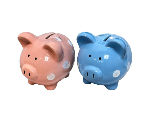 Personalized Polka Dot Piggy Bank
