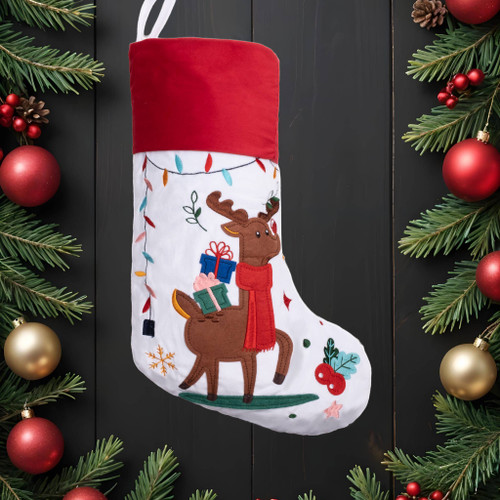 Personalized Christmas Stocking - Deer