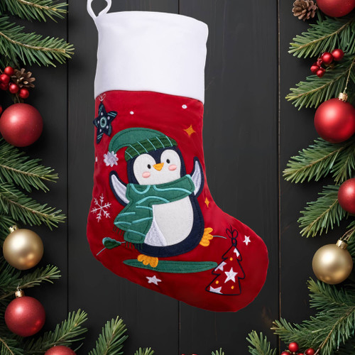 Personalized Christmas Stocking - Penguin