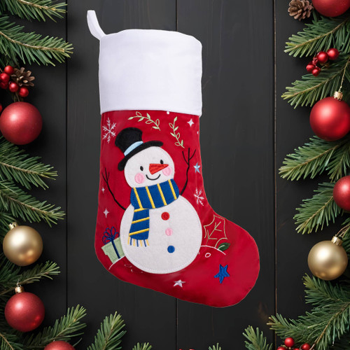 Personalized Christmas Stocking - Snowman