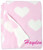 Personalized Pink Hearts Chenille Blanket - Pink Hearts