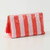 Personalized Travel Stripe Cosmetic Pouch - Pink Red