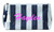 Personalized Travel Stripe Cosmetic Pouch - Navy White