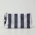 Personalized Travel Stripe Cosmetic Pouch - Navy White