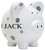 Personalized Gray Polka Dot Piggy Bank