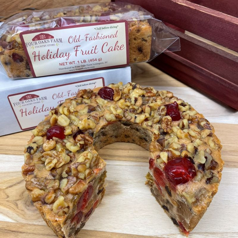 Holiday Fruit Cake 1 lb Gift Box | Homemade Southern Fruit Cake