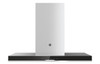 Hoover H500 HTSI9CBK5XWIFI 90cm T-Shape Island Hood - Black Glass & Stainless Steel