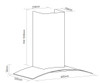 Caple CGC711SS 70cm Wall Chimney Hood - Stainless Steel Glass