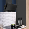 Caple AH600BK 60cm Angled Wall Cooker Hood - Black