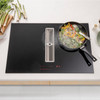 Caple DD810BK 80cm Induction Hob with Downdraft Extractor - Stainless Steel & Black Glass