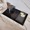 Caple DD832BK 83cm Induction Hob with Downdraft Extractor - Black