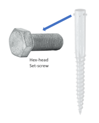 IronRidge Ground Mount Hex head Set Screw 3