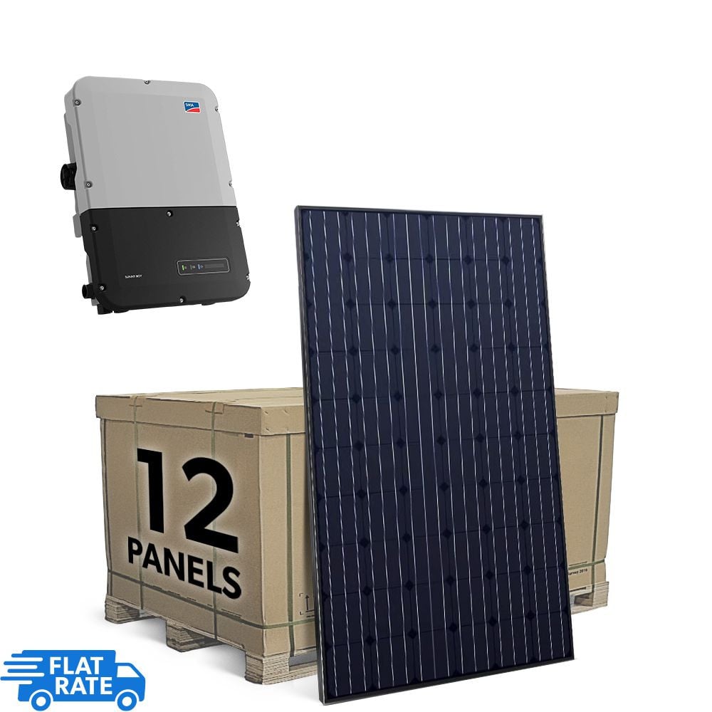 SMA 4.68 kW Grid Tied Solar System with SMA and 12x Heliene 390 Panels 1