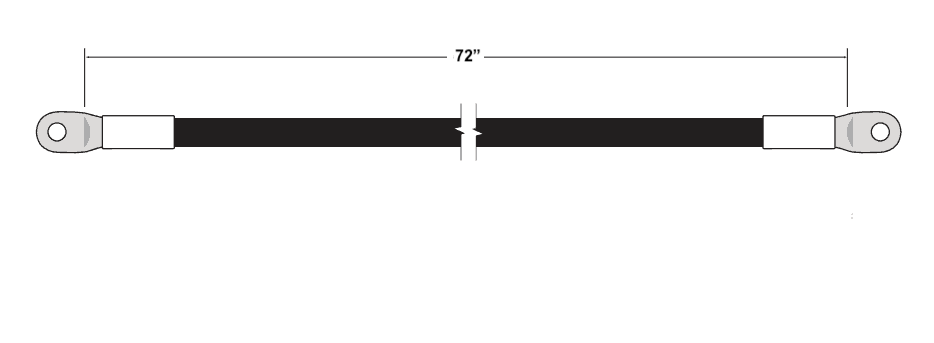 2/0 - 72" UL Cable (white) 1