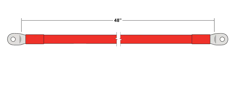 4/0 - 48" UL Cable (red) 1