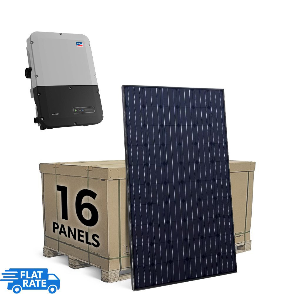 SMA 5.12 kW Grid Tied Solar System with SMA Inverter and 16x Heliene 320w Panels 1