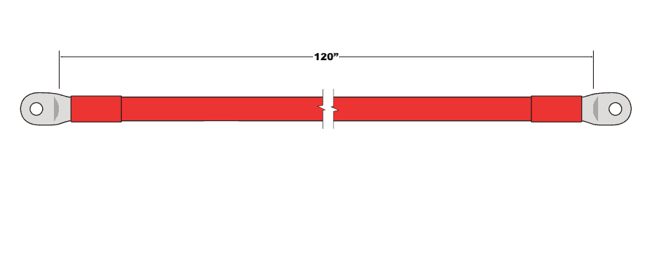 4/0 - 120" UL Cable (Red) 1