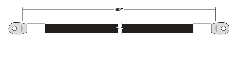 4/0 - 60" Battery Cable - WHT 1