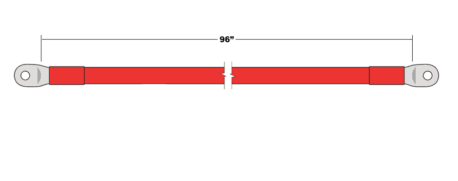4/0 - 96" Battery Cable - Red 1