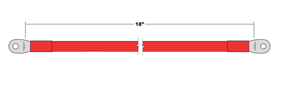 4/0 - 18" UL Cable (Red) 1