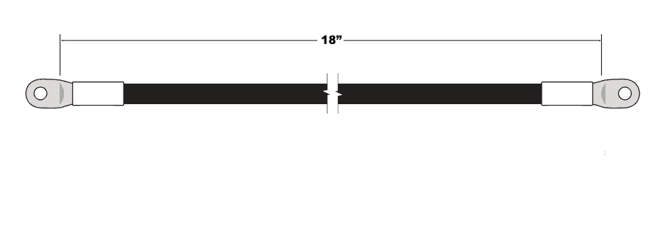 2/0 - 18" UL Cable (White) 1