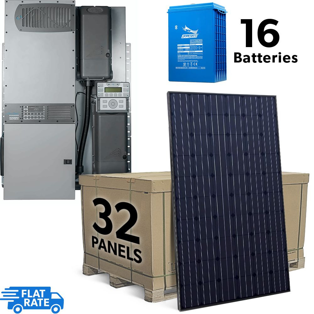 10.24 kW Gridtied Battery Backup Solar System with Outback Power Center and 32x Heliene 320 Panels 1