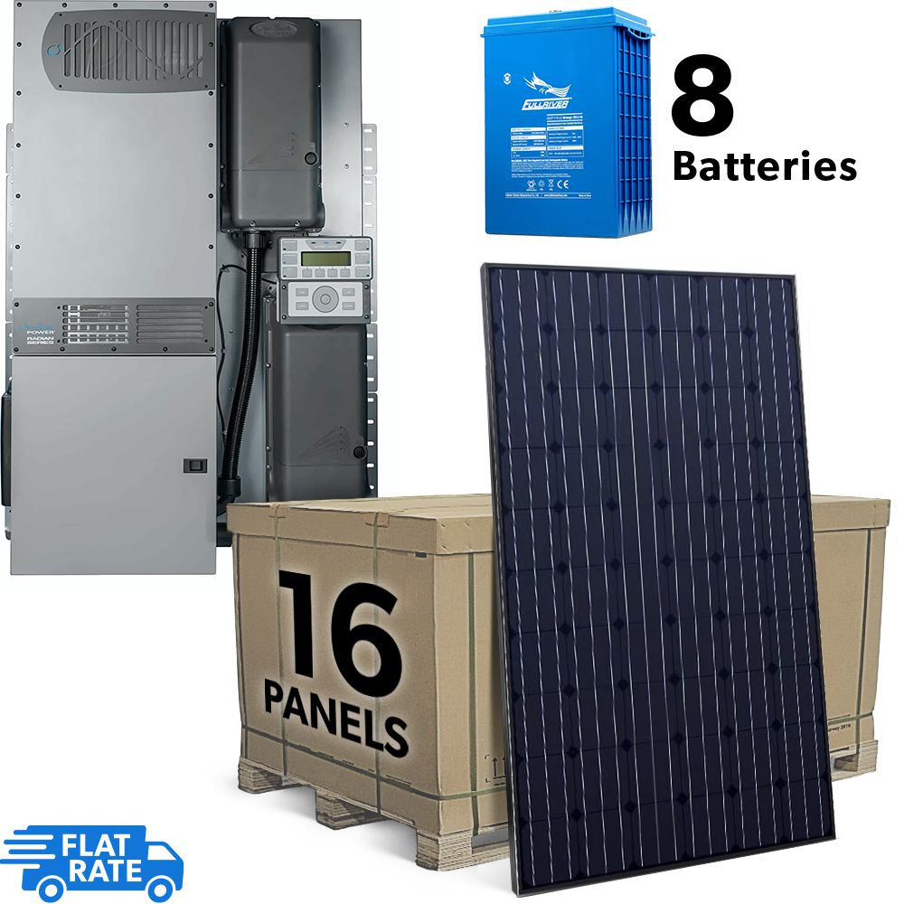 5.12 kW Gridtied Battery Backup Solar System with Outback Power Center and 16x Heliene 320 Panels 1