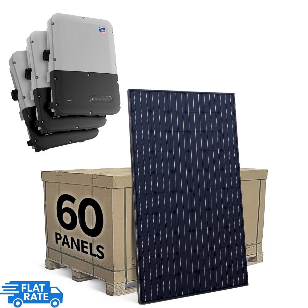 SMA 19.2 kW Grid Tied Solar System with SMA Inverter and 60x Heliene 320w Panels 1