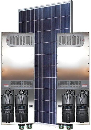 17.1 kW Grid Tied Battery Backup Solar System with Outback Radian and 60x SolarWorld 285 Panels 1