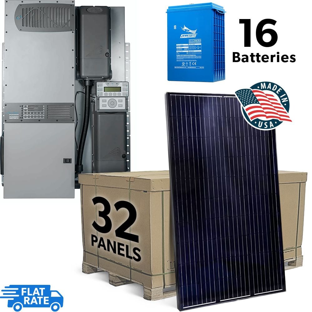 10.4 kW Grid Tied Battery Backup Solar System with Outback Power Center and 32x Mission Solar 325w Panels 1