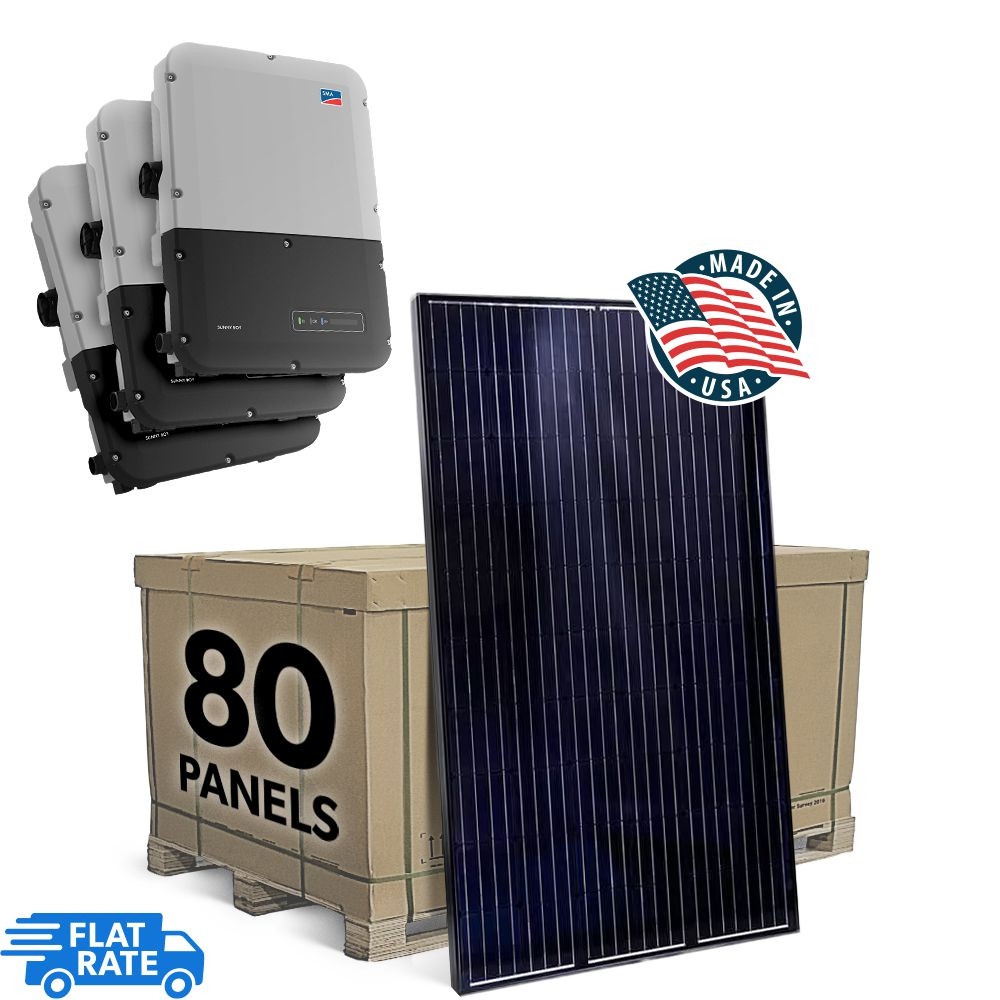 SMA 26 kW Grid Tied Solar System with SMA Inverter and 80x Mission Solar 325w Panels 1