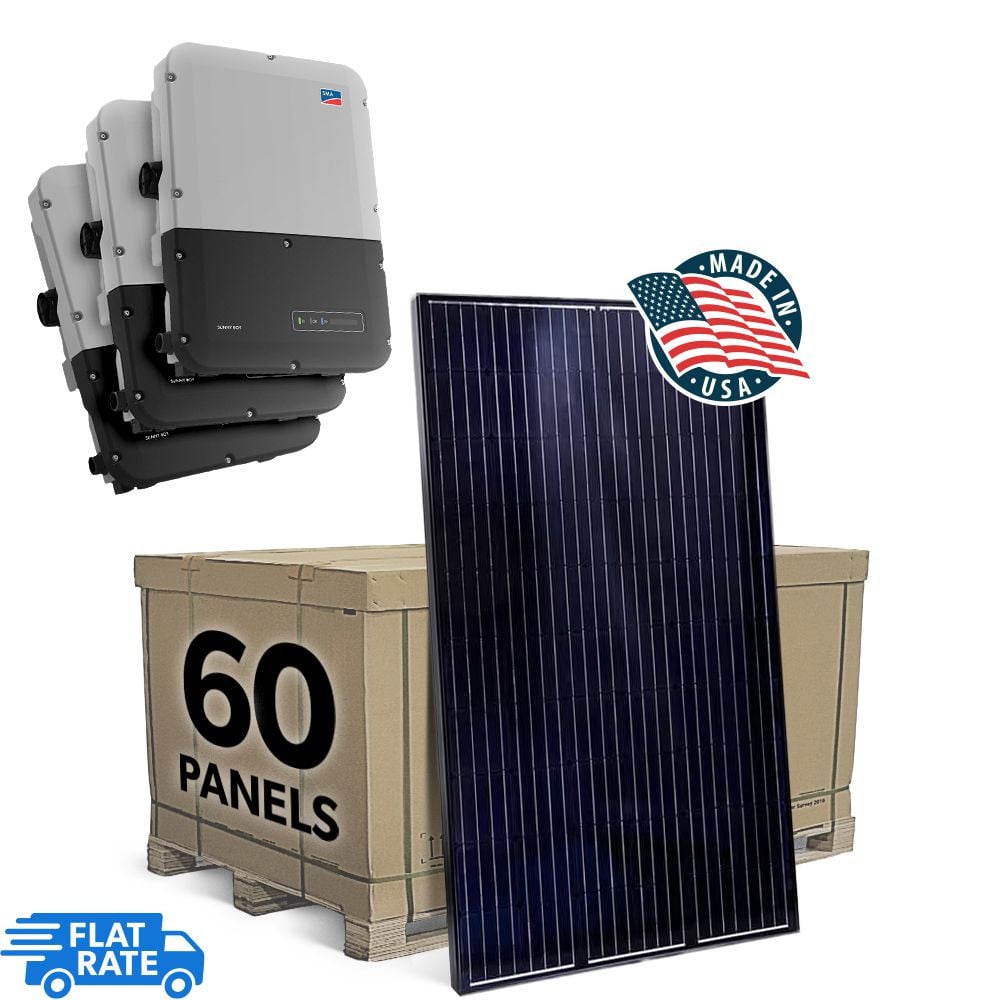SMA 19.5 kW Grid Tied Solar System with SMA Inverter and 60x Mission Solar 325w Panels 1