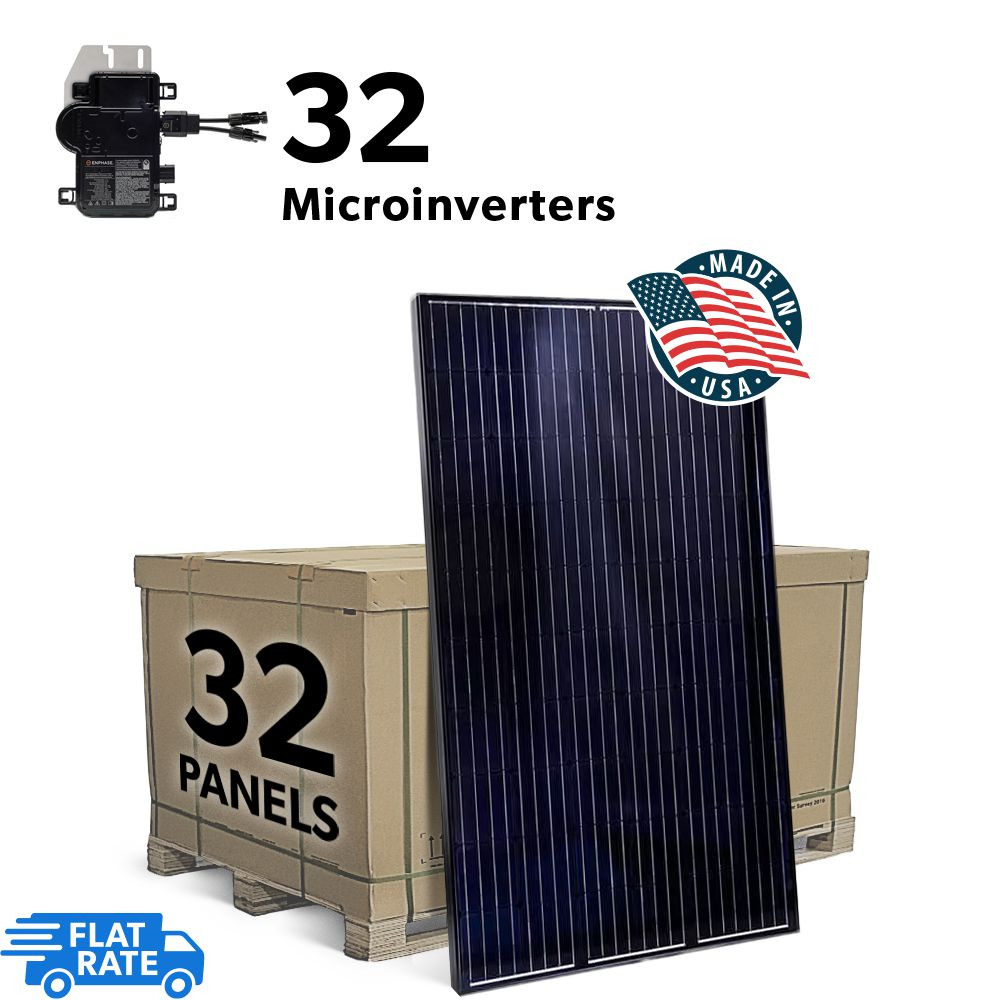 10.4 kW Grid Tied Solar System with Enphase IQ7+ Microinverters and 32x Mission Solar 325w Panels 1