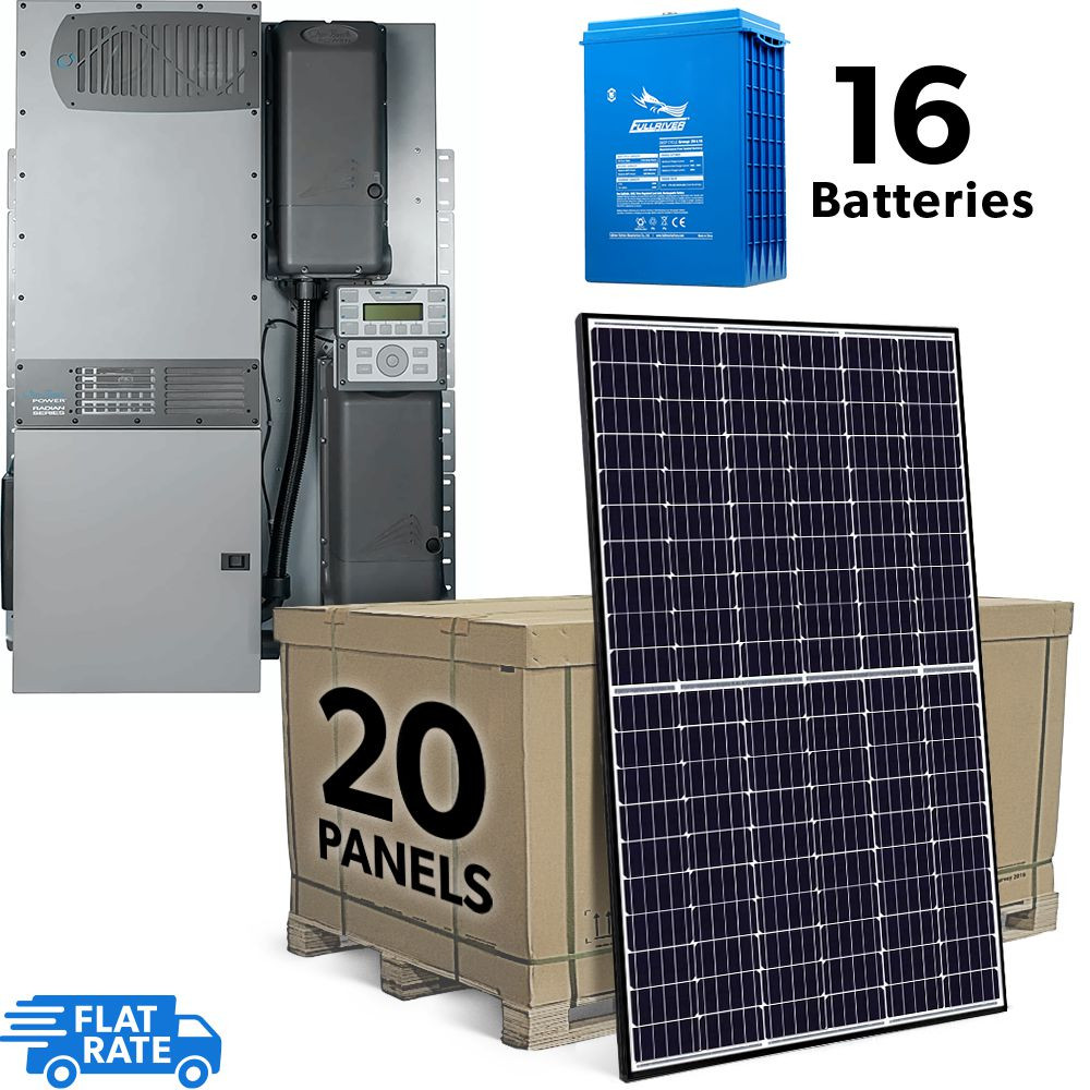6.3 kW Grid Tied Battery Backup Solar System with Outback Power Center and 20x Canadian Solar 315w Panels 1