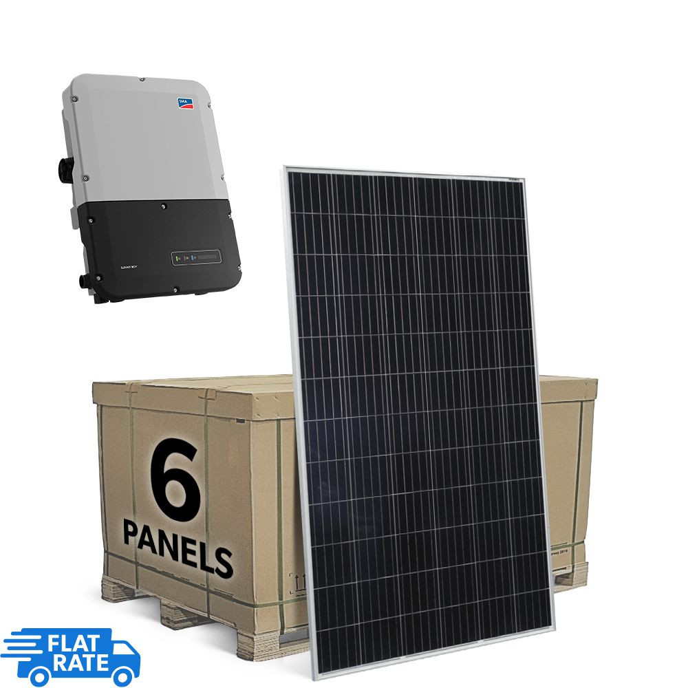 SMA 2.22 kW Grid Tied Solar System with SMA and 6x Astronergy Solar 370 Panels 1