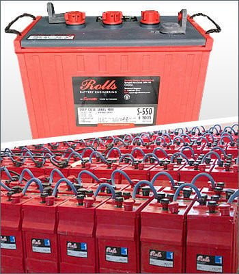 Surrette 856 Ah 48 VDC 41,088 Wh (16) Battery Bank 1