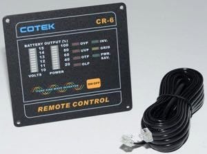 Cotek CR6-24 Remote for SK & ST Inverters - w/ 25' cord Inverter Accessory 1