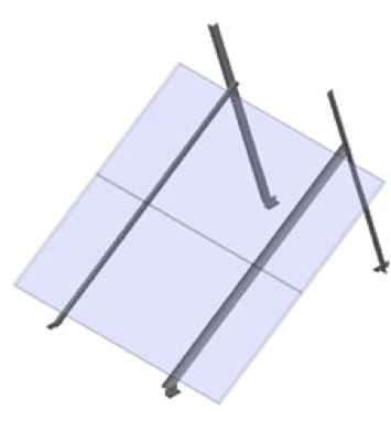 S-Rail - 2 Module Ground Mount (size D module) 1