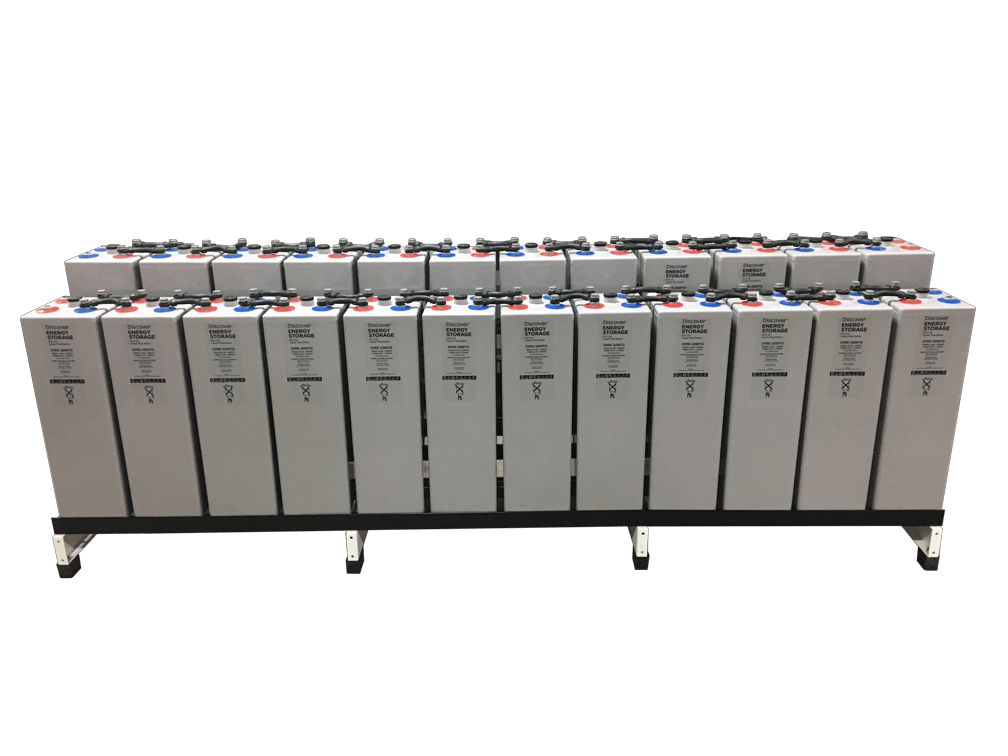 Discover Battery OPzV Tubular Gel 1,265Ah 30.4kWhr / 24VDC w/ Racking & Interconnects (12) Battery Bank 1