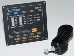 Cotek CR6-12 Remote for SK & ST Inverters - w/ 25' cord Inverter Accessory 1