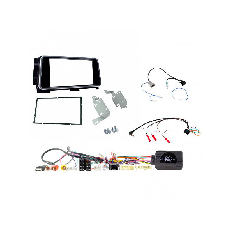 Cadre De Montage Double DIN ACV Pour Suzuki Jimny 2008-2018 – Noir Sans Barre Centrale